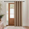KGORGE Thermo Vorhang Tür Winter Gardine 240 cm Lang Kälteschutzvorhang Blickdichte Gardinen Wohnzimmer Modern Verdunkelungsvorhang mit Ösen, 1 Stück H 240 x B 140 cm Cappuccino