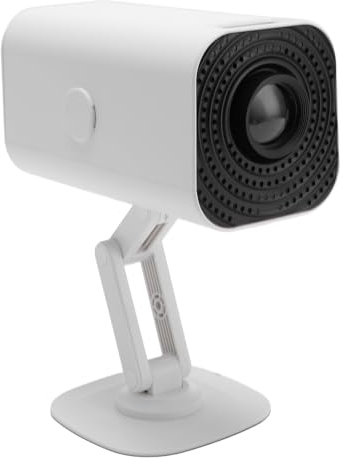 Projektor mit WiFi und Bluetooth, 1080p Tragbarer Filmprojektor mit 360 ° Einstellbarer Stand, Auto Keystone -LED -Heimkino -Projektor für Telefon HDMI USB TV Stick Laptop (Black) (White)