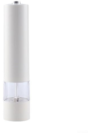 Stylish Battery Operated Spice Grinders Featuring Easy Refill Transparent Body Design (White)