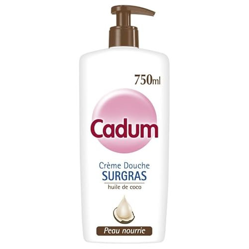 Profitez d'une peau douce et nourrie avec le gel douche surgras Coco 750ml CADUM, soin quotidien- Lot De 3