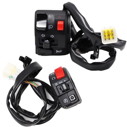 YananAC 1 Para 22 mm manillar interruptor de moto interruptor de manillar intermitentes