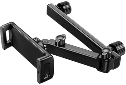 Back Seat iPad Holder for Car, 360° Rotatable Tablet Mount with Extension Arm, Universal Car Headrest Holder for iPad, Phone, Galaxy Tab and All 4.7-12.9 Tablets, Road Trip Essentials for Kids and Fa