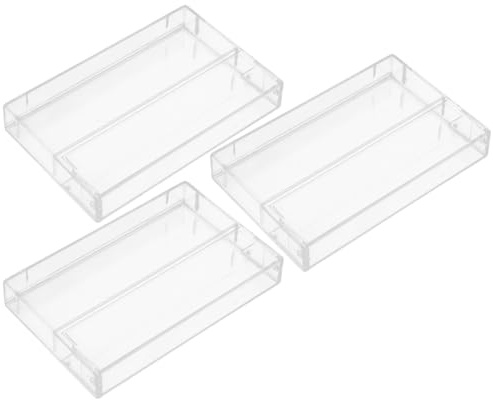 IMIKEYA 3 Stück Transparente Kassettenhüllen Aus Kunststoff Aufbewahrungsbox Für Audiokassetten Mit Deckel Leere Mc Kassette Für Schutz Ersatz Und Ordnung Auf Dem Schreibtisch