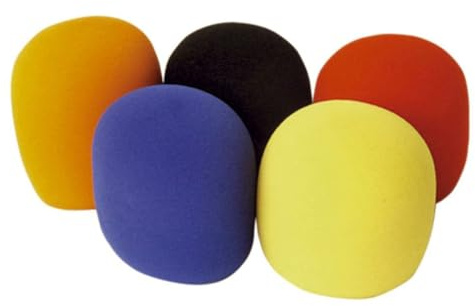 SUPVOX 5pcs Handheld Stage Microphone Windscreens High-density Foam Covers for Ktv Karaoke Conference Performances Protects Against Wind and Spit Random Colors Including Random Color
