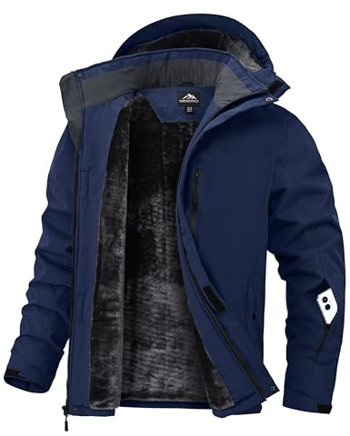 Zoofly Winterjacke für Herren Skijacke Warm Wasserdicht Outdoor jacken Männer Winddicht Snowboardjacke mit Abnehmbarer Kapuze