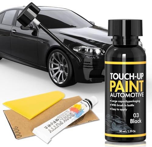 Hyleara Auto Lackstift Schwarz Glänzend, 30ml Schwarzer Lackstift Auto, Professioneller Autolack Kratzer Entferner Schwarz, Autolack Reparaturset für Kratzerreparaturen der Meisten Autos, Motorräder