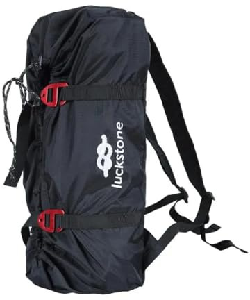 Mollytek Rock Climbing Rope Bag, Large Capacity Folding Rope Storage Backpack with Ground Sheet (Black)