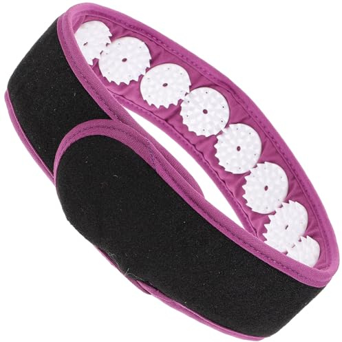 Akupressur Stirnband Lila für Schläfen und Stirn, Weihnachten Feier | ABS und Polyester, für Fitness oder Zuhause, Modebewusstes Design, Unterstützt Selbstpflege und Ruhe