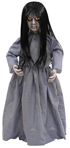 Horror-Shop Haunted Witch Doll Halloween Puppe mit Licht & Sound