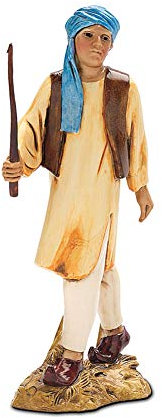 Moranduzzo Türkischer Kamelreiter für Krippe 12 cm Maßstab 1:15 - Unzerstörbare Krippenfiguren - Stil 700', Handbemalt, Offizielles Produkt, Hergestellt in Italien, Bildhauer M. Landi