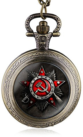 FENKOO Schöne Taschenuhr Russische Flagge Symbol Quarz Taschenuhr (Color : 3)
