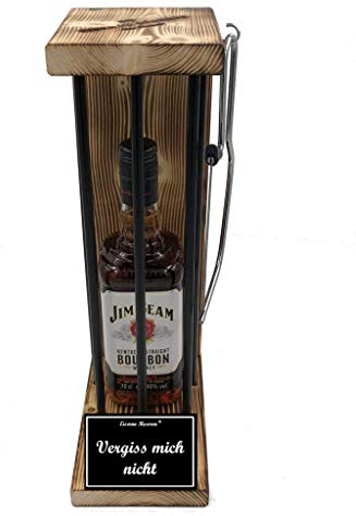 Jim Beam Geschenk Vergiss mich nicht Eiserne Reserve Black Edition Text s/w Vergiss mich nicht - Spirituosen Geschenkverpackung Bourbon Whisky (1 x 0.70 l)