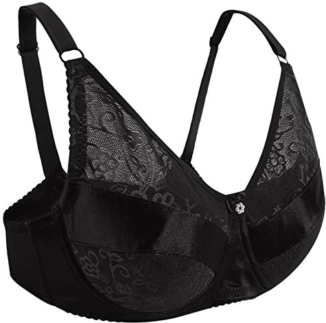 Vollence 42/95 Pocket Bra pour Silicone Faux Seins Faux Seins Mastectomie Cross Dressers -Noir