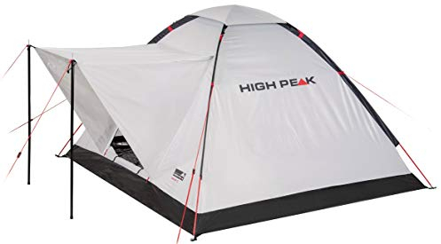 High Peak Kuppelzelt Beaver 3, Campingzelt für 3 Personen, Igluzelt mit Wetterschutz-Dach, Festivalzelt mit Wannenboden, 1500mm wasserdicht, UV 60 Sonnenschutz, Lüftung, Moskitoschutz, Freistehend