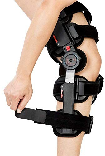 kefit Rodillera con bisagras ROM, rodillera para rasgado, desgarro de menisco, recuperación quirúrgica, inmovilizador de rodilla, estabilizador de piernas para hombre y mujer