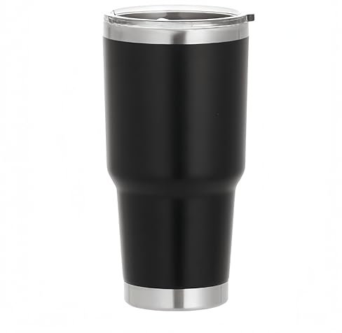 Gteller 30 oz Stainless Steel Tumbler, Double Wall Insulated Travel Mug with Lid (Black)