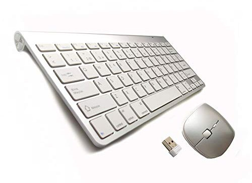 Combo Teclado + Raton Wireless INALAMBRICO 2.4G Interfaz USB con Letra Ñ Teclado EN ESPAÑOL Compatible con PC Mac