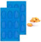 Honnesserry Madeleines Baking Tray 2pcs, 9 Cavities Silicone Non-Stick Madeleine Tray for Baking Cake, Biscuits (Blue)
