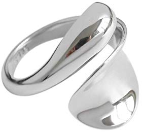OSALAD 925 Sterling Silver Large Plain Snake Rizable Rings Women Luxury Gold Rock Punk Adjustable Statement Jewelry