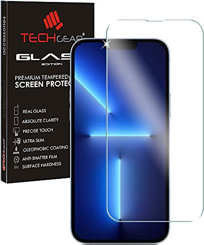 TECHGEAR GLASS Edition for iPhone 14 Plus, iPhone 13 Pro Max 6.7, Tempered Glass Screen Protector Cover [2.5D Round Edge] [9H Hardness] [Crystal Clarity] [Scratch-Resistant] [No-Bubble]