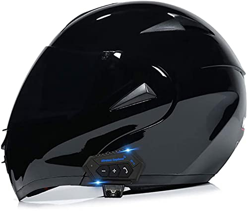 STRTG Motorrad-Helm Klapphelm Integralhelme Automatische Beantwortung Mit Bluetooth ECE Zertifiziert Mit Doppelvisier Und Eingebautem Mikrofon Für Herren Damen Erwachsene A,XS