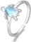 Schildkröte Ringe 925 Sterling Silber Mondstein Verstellbare Offen Tier Ring Regenbogen Muttertags Geschenke Valentinstag für Damen Kinder Mädchen Freundin Mutter Göttin