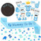 Blau Baby Shower Deko Set, Junge Babyparty Dekoration, Its a Boy Konfetti Für Baby Party, Mom To Be Krone, Mummy To Be Schärpe, 25 Stück Jungen Fotobox Accessoires