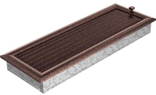 Kratki Lüftungsgitter Dekoratives Gitter für Kamine für Moderne Innenräume Pulverbeschichteter Edelstahl Leicht 15,2x45,6x4,5cm Lackiertes Kupfer Oskar mit einem Verschluss