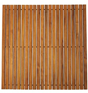 Nordic Style Teak Tappetino per doccia e vasca da bagno – per interni ed esterni – Piattaforma in legno antiscivolo per sauna, piscina, vasca idromassaggio decorazione e protezione (76,2 x 76,2 cm,