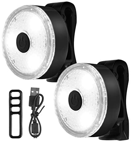 Kinderwagen Licht, Aicharynic 2 Stück LED Kinderwagenleuchten mit 3 Lichteffekte, Kinderwagen Zubehör, Led Reflektoren für Kinderwagen USB Aufladbar Wasserdicht Blinklicht für Alle Kinderwagen