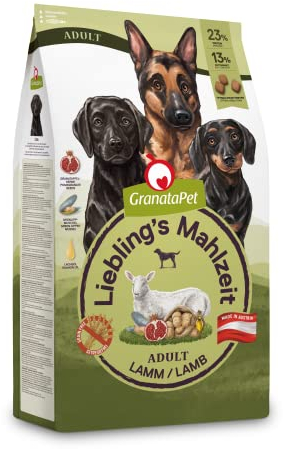 GranataPet Liebling's Mahlzeit Adult Lamm, 1,8 kg, Trockenfutter für Hunde, Hundefutter ohne Getreide & ohne Zuckerzusätze, Alleinfuttermittel