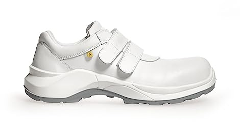 ABEBA Unisex Food Trax Halbschuh Klettverschluss weiß-41 Clog, weiß, 41 EU