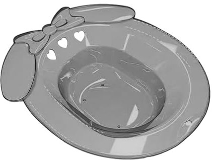 perfk Baño de asiento para asiento de inodoro, lavabo resistente para mujeres, cuenco de baño versátil para la cadera, bandeja para remojo para baño, ducha, gris