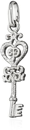 NKlaus Kettenanhänger Schlüssel 925 Silber rhodiniert 22x7mm Amulett Talisman 15361