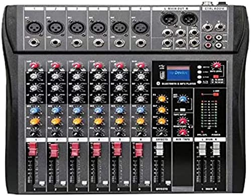 DJ Mixer Controllers Audio Mixer 6-Channel Dj Sound Controller Interface With USB For Pc Recording, Microphone Jack Plus Headphone Jack 234Picturesque