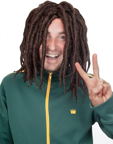 Braune Dreadlocks Perücke - Kostüm-Zubehör Karneval, Halloween & Motto-Party
