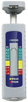 Gasea Digital Battery Checker Tester with LCD Display for 1.5V Batteries AA, AAA, Cell Batteries, 9V Batteries, 6F22