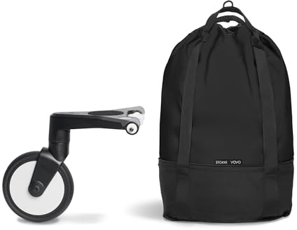 Stokke YOYO Bag, Schwarz - Bietet zusätzlichen Stauraum für den YOYO-Kinderwagen - Einfach anzubringen - Beeinträchtigt die Manövrierfähigkeit Nicht - 30°C waschbar