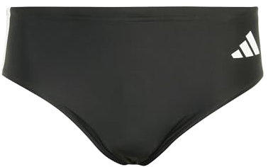 adidas Uomo 3 Stripes Swim Trunks, Black/White, S-M