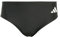 adidas Uomo 3 Stripes Swim Trunks, Black/White, S-M