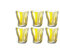 ONLYLUX Lot de 6 verres à eau 25 cl Eolo Stripes en verre différentes couleurs (jaune)