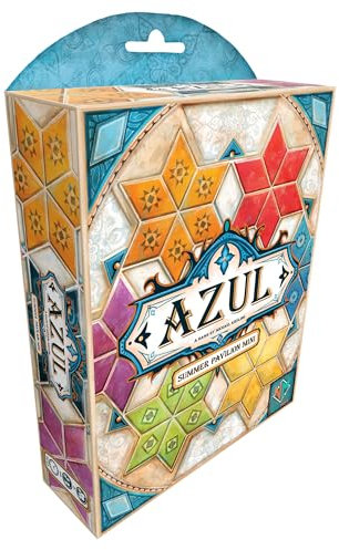 Azul Summer Pavilion Mini-Brettspiel, tragbare Reise-Edition, Strategiespiel, lustiges Familienspiel für Kinder und Erwachsene, ab 8 Jahren, 2–4 Spieler, 30–45 Minuten Spielzeit, hergestellt von Plan