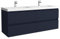 Salgar Mueble de baño Bequia 140cm + Lavabo Carga Mineral Toscana | Azul Mate|140x45x59