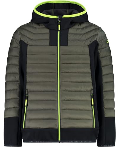 CMP Kinder Hybrid Hoodie Jacke, olive, 98