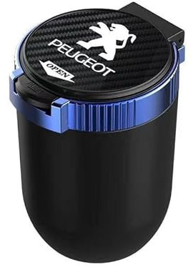 JUZEB Auto Aschenbecher für Peugeot Traveller Long 2016-2023, Rostfreie Stähle Auto Aschenbecher Mit Deckel Tragbare Mobiler Aschenbecher Selbstverlöschender Geruchsdicht Aschenbecher Accessoires