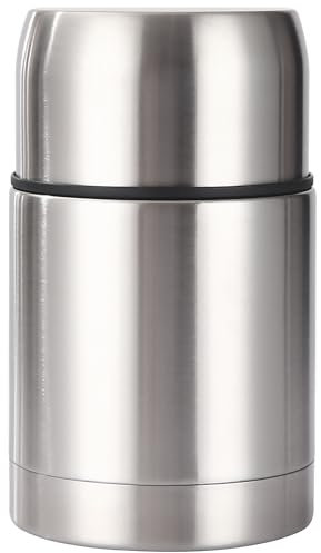 FUREINSTORE Termo para Comidas de Acero Inoxidable, Aislamiento Térmico 8 Horas, Ideal para Camping y Uso Diario, Gran Capacidad, Estilo Americano, Colores Plata (750ml)