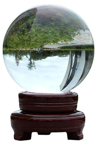 NIBHZ Kristallkugel, K9, transparente Kugel mit Halter, Glaskugel für Fotografie, Foto-Zubehör, Wahrsagerkugel, Geschenk für Hobbyfotografen,Clear,150mm
