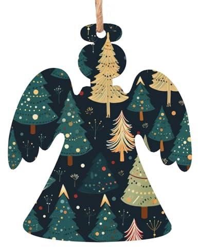 Weihnachtsbaumschmuck aus Holz, bedruckt, Weihnachtsbaumschmuck, Weihnachtsbaumschmuck, Geschenk für die Party zu Hause