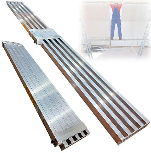Heavy Duty Telescopic Scaffolding, 260mm Wide Anti-slip Work Platform Bench With Capacity 330lbs, Aluminum Expandable Scaffold Board, for Wall Painting, Ceiling Work