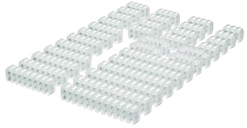 KINSPON Computerkabel-Organizer-Set, 34-teilig, Acryl-Kabel-Clips für Netzteil-Kabel